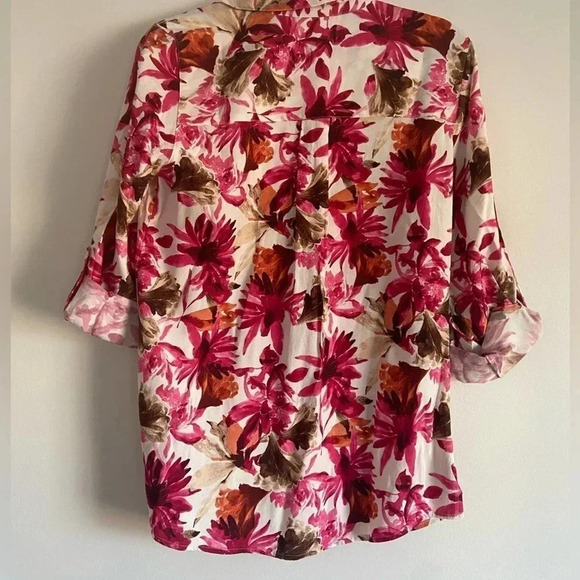 Chico’s floral Printed Blouse SIZE 0/ XS - Picture 2 of 10